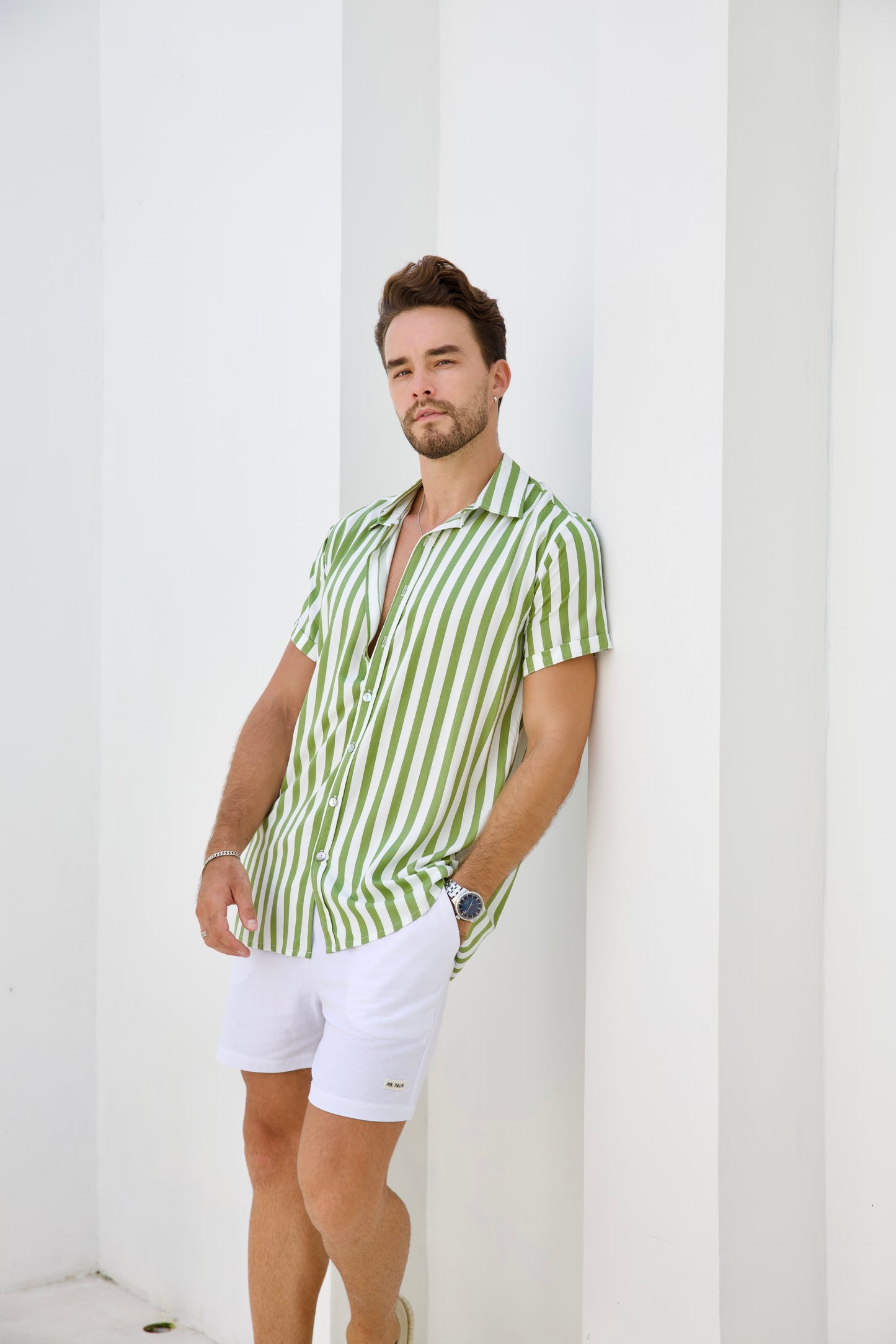 Euro Stripe - Sage Green