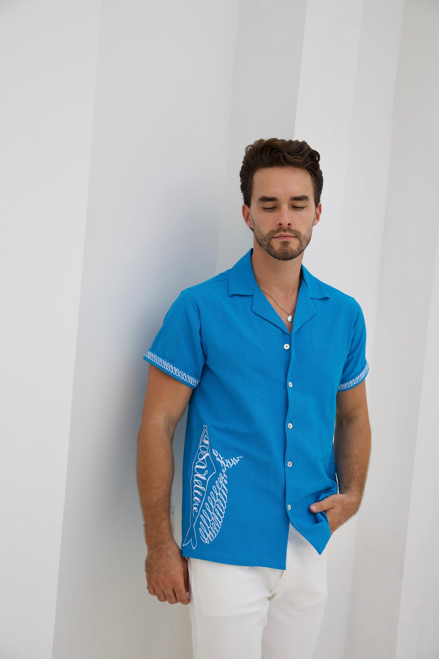 Le Sardine Blue - Embroidered - Mr Palm