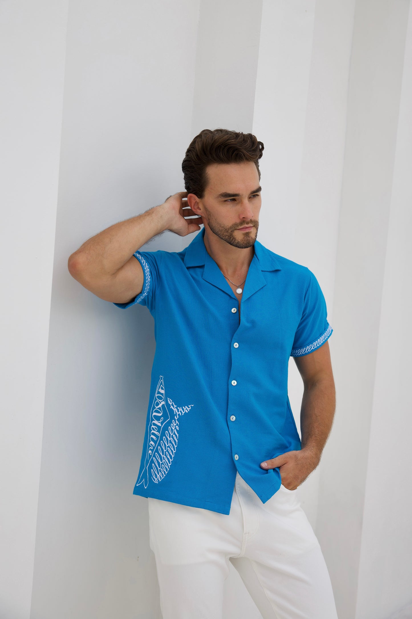 Le Sardine Blue - Embroidered - Mr Palm