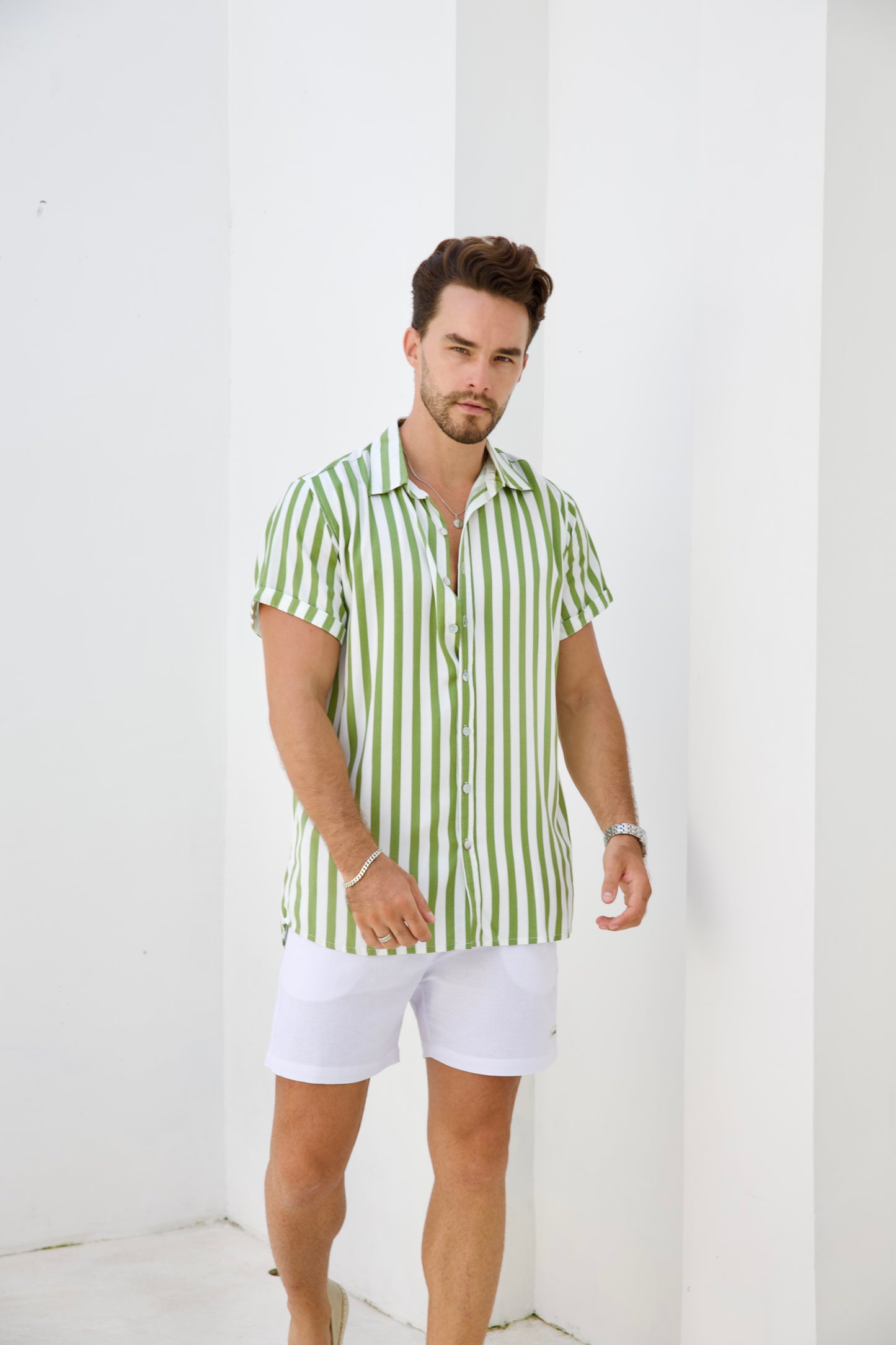 Euro Stripe - Sage Green
