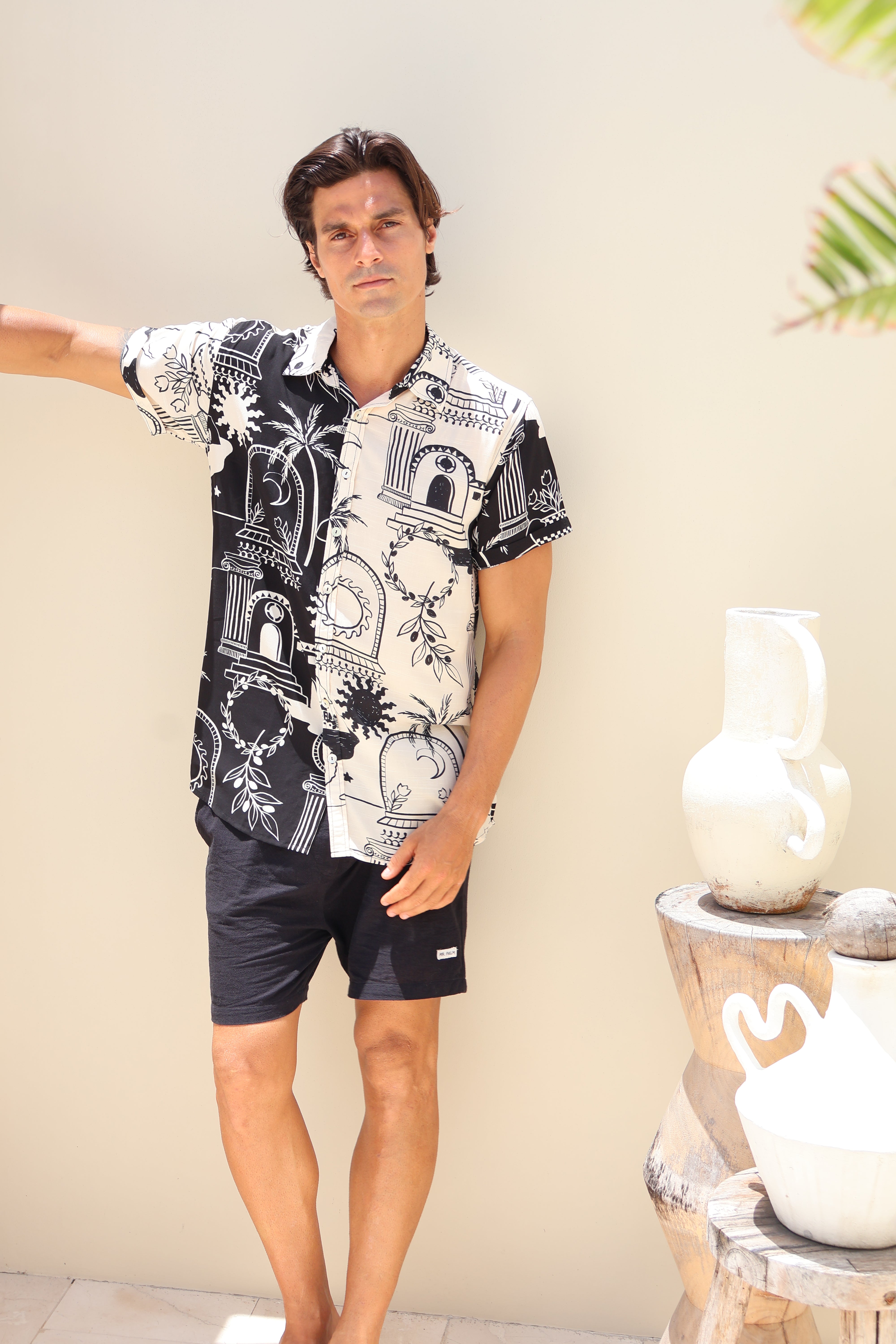 Coastal Med Sustainable Shirt | Eco-Friendly Rayon | Mr Palm