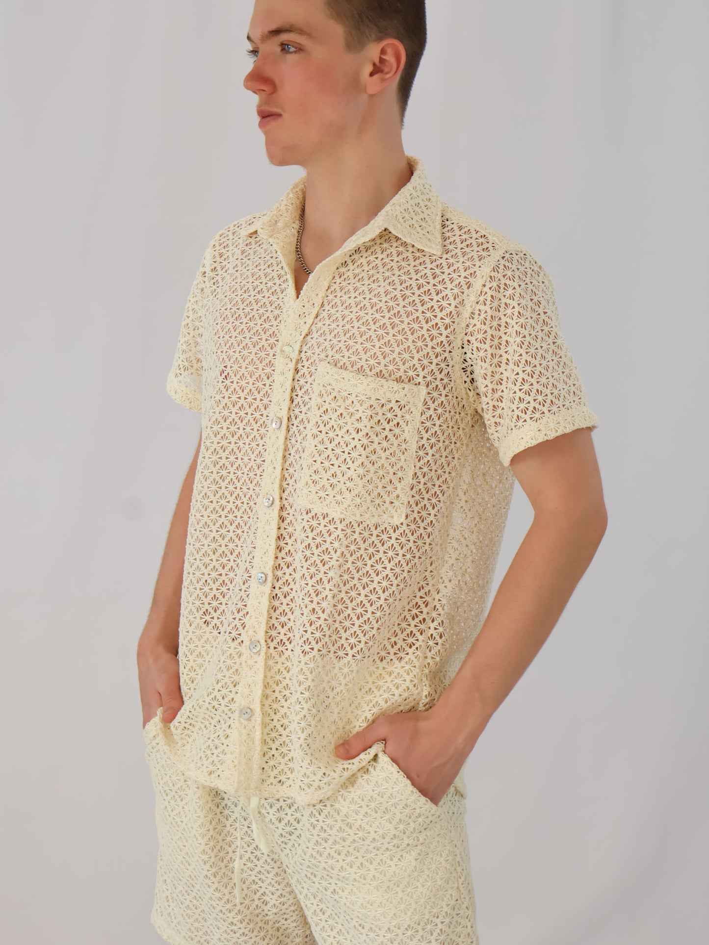 Men's Crochet Knit Shorts - Mr Palm