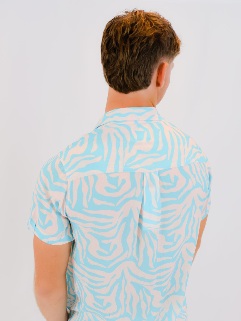 Zebra Swirl Short Sleeve Party Shirt - Mr Palm
