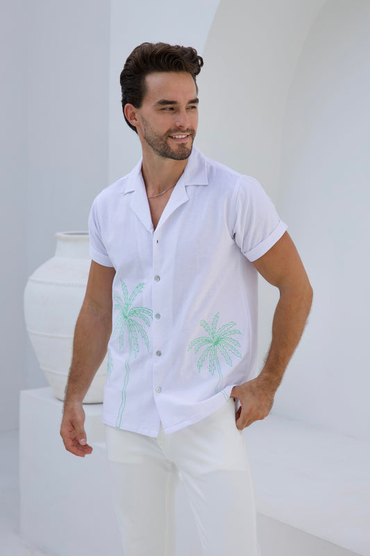 Island Palm - Embroidered