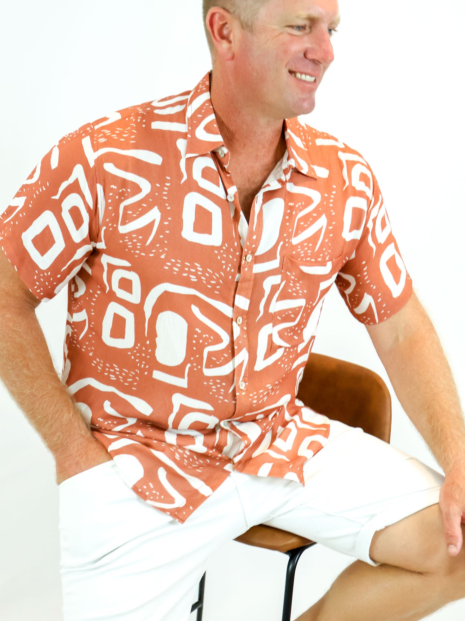 Abstract Tiki Mens Party Shirt