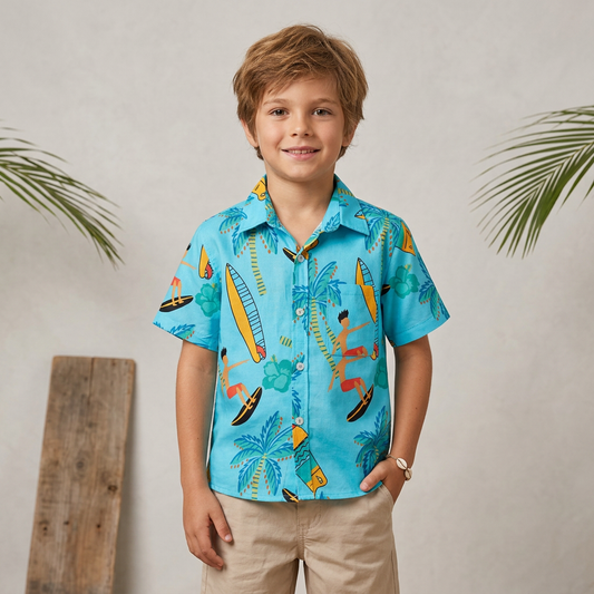Surfing Safari - Blue - Mr Palm