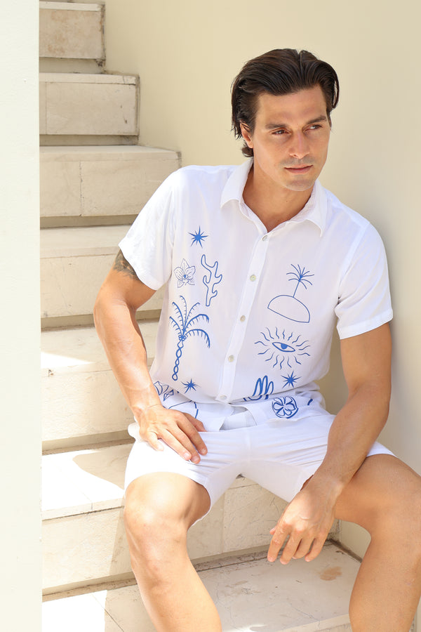 Ocean Etch - Dark Blue - Mr Palm