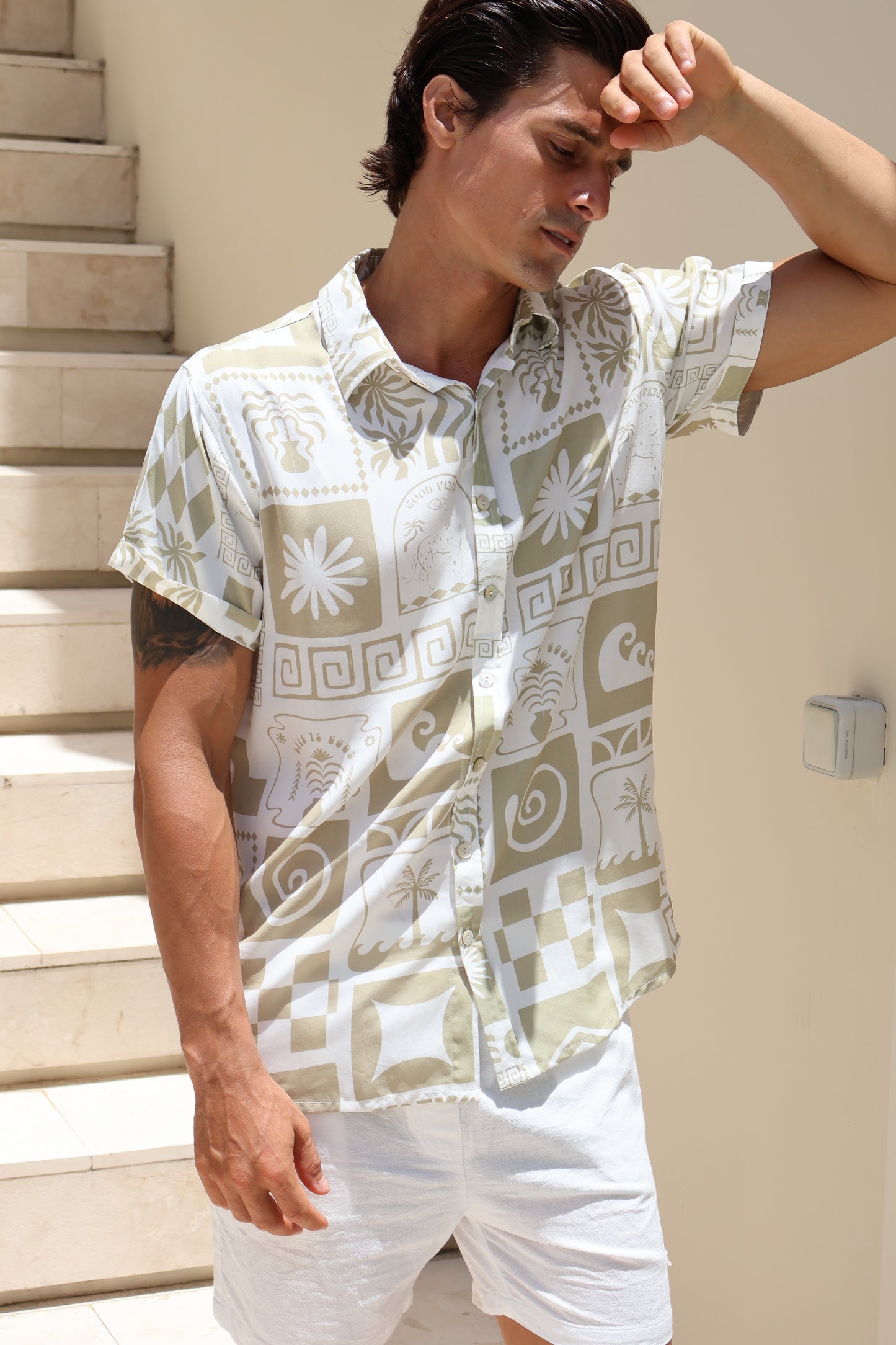 Men's Cotton Shorts - Off White