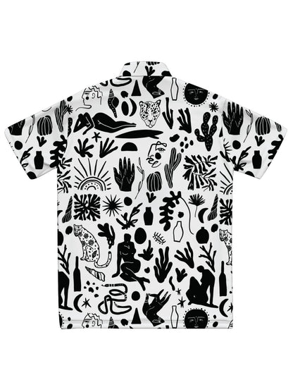 Kids-Boys-Toddler-button-up-shirt-black-and-white-print