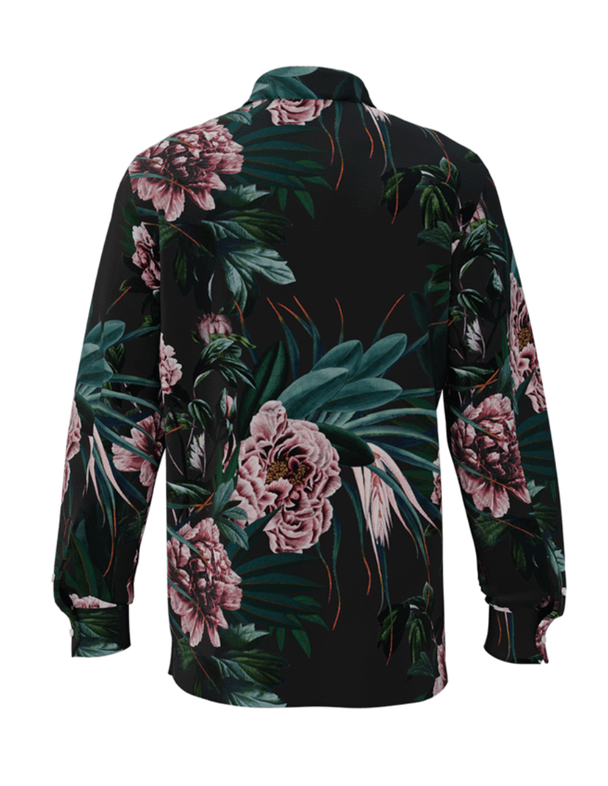 Floral Mens Party Shirts Black based buy online