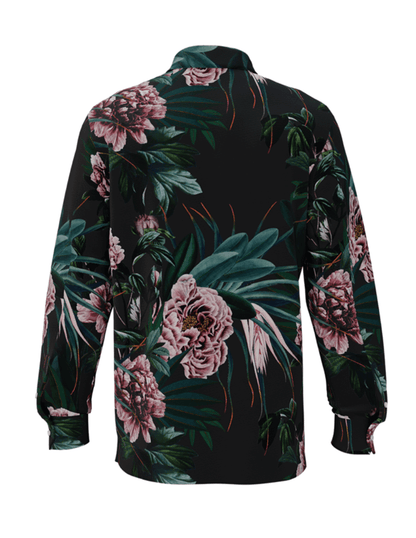 Floral Mens Party Shirts Black based buy online