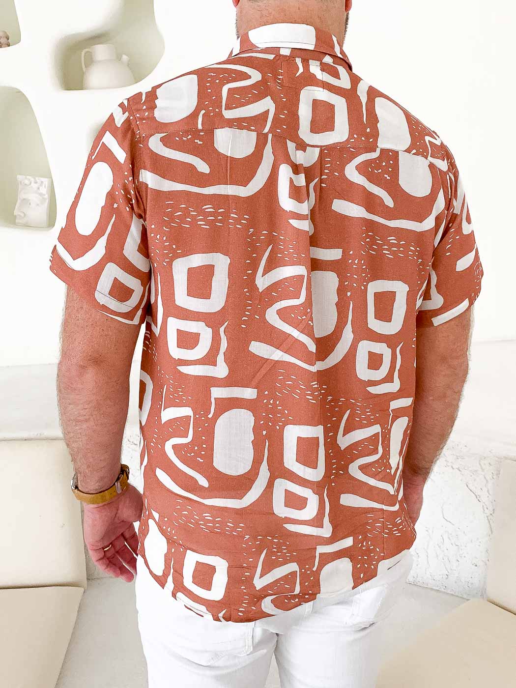 Abstract Tiki Shirt back print