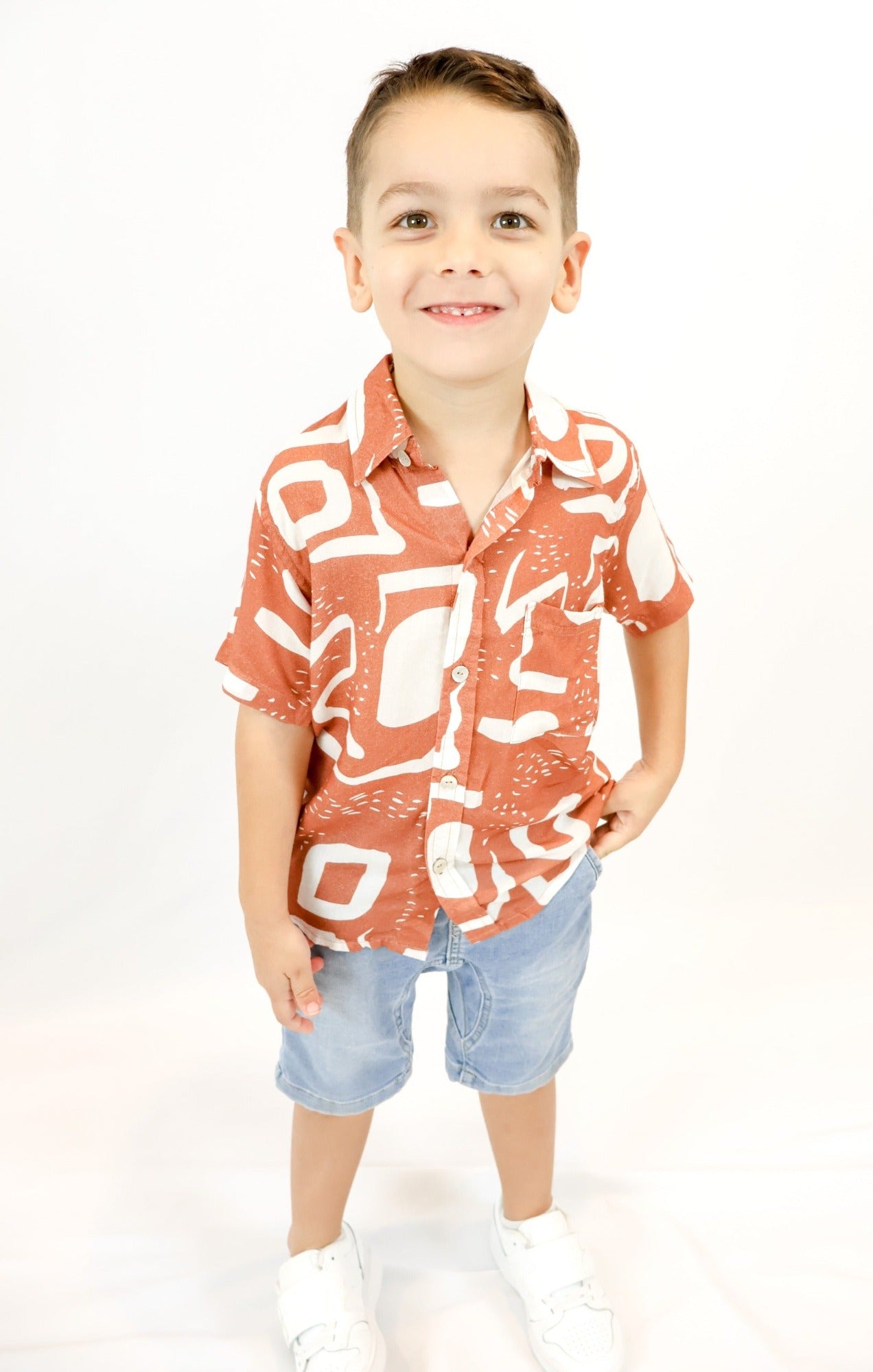 Abstract Tiki Shirt- Kids