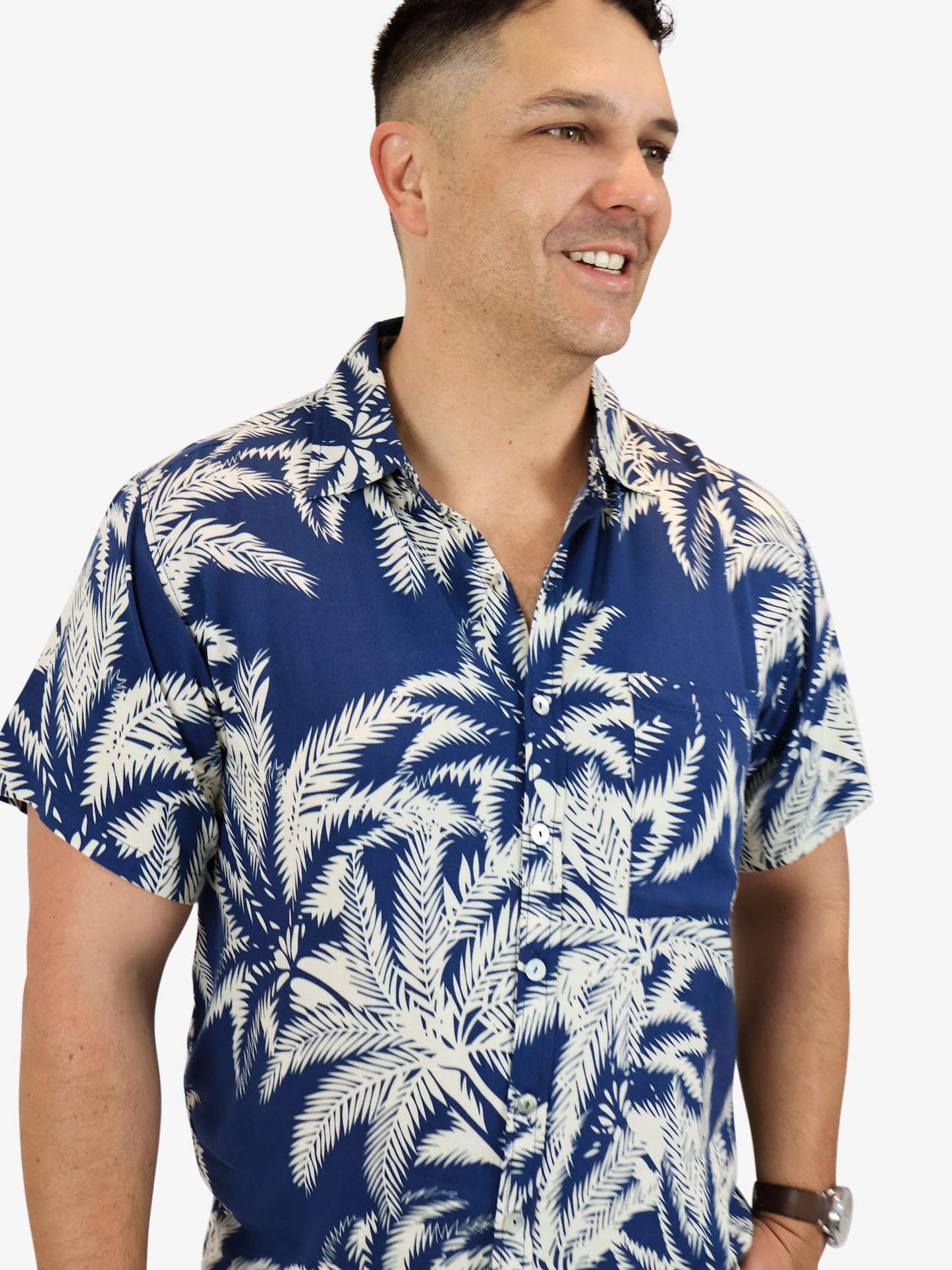 Panama palm shirt mens