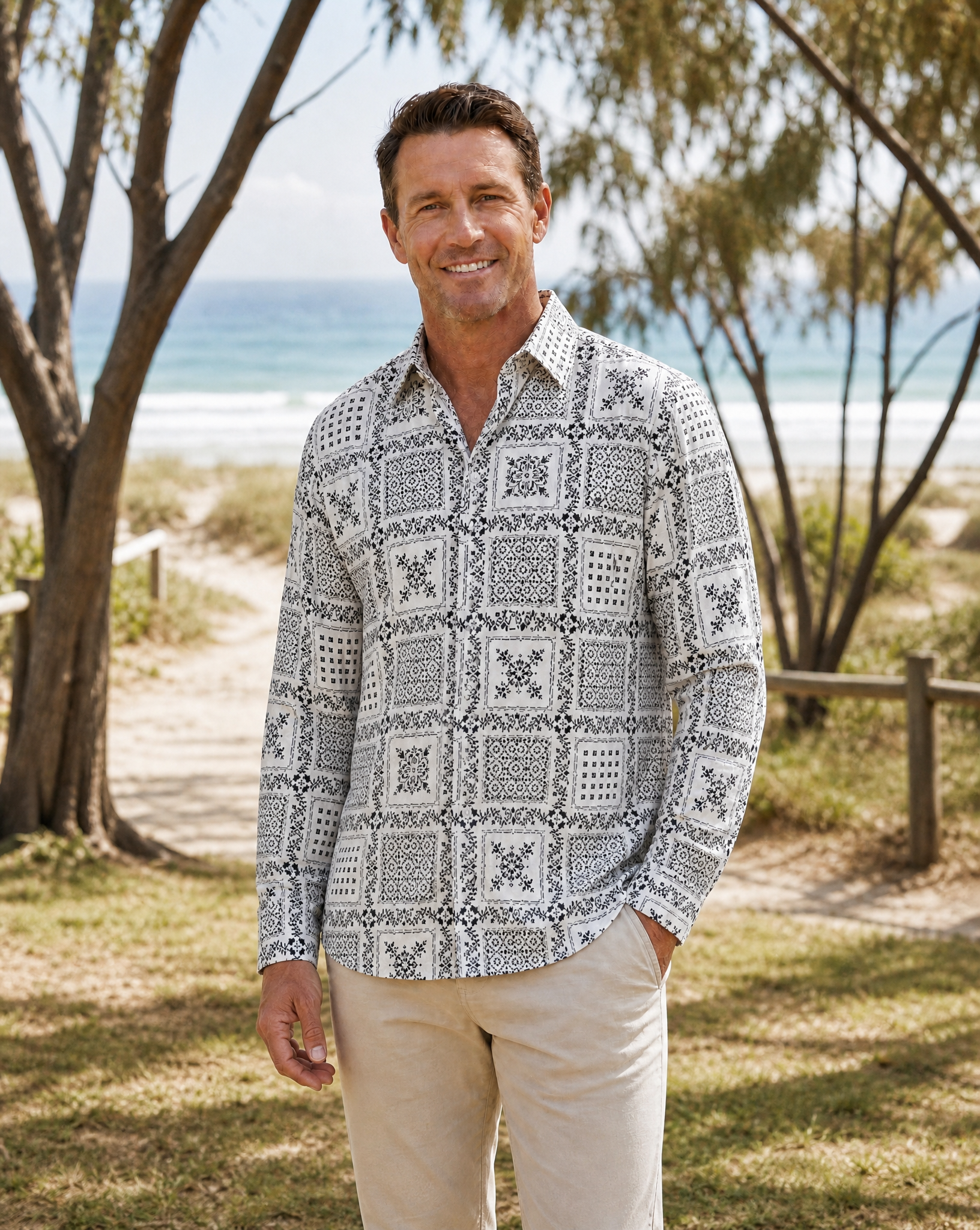 Anton Floral Shirt - Long Sleeve - Mr Palm