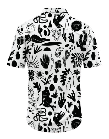 party shirts perth black and white short sleeve mens shirt mr palm